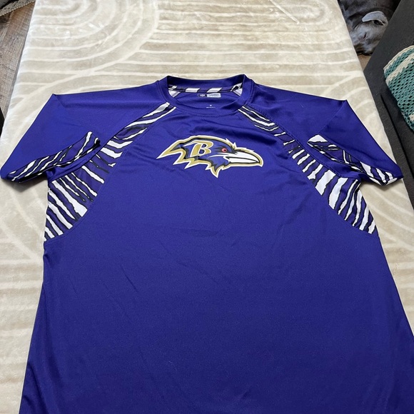 NFL Team Apparel Purple Baltimore Ravens Tee M - Picture 3 of 6